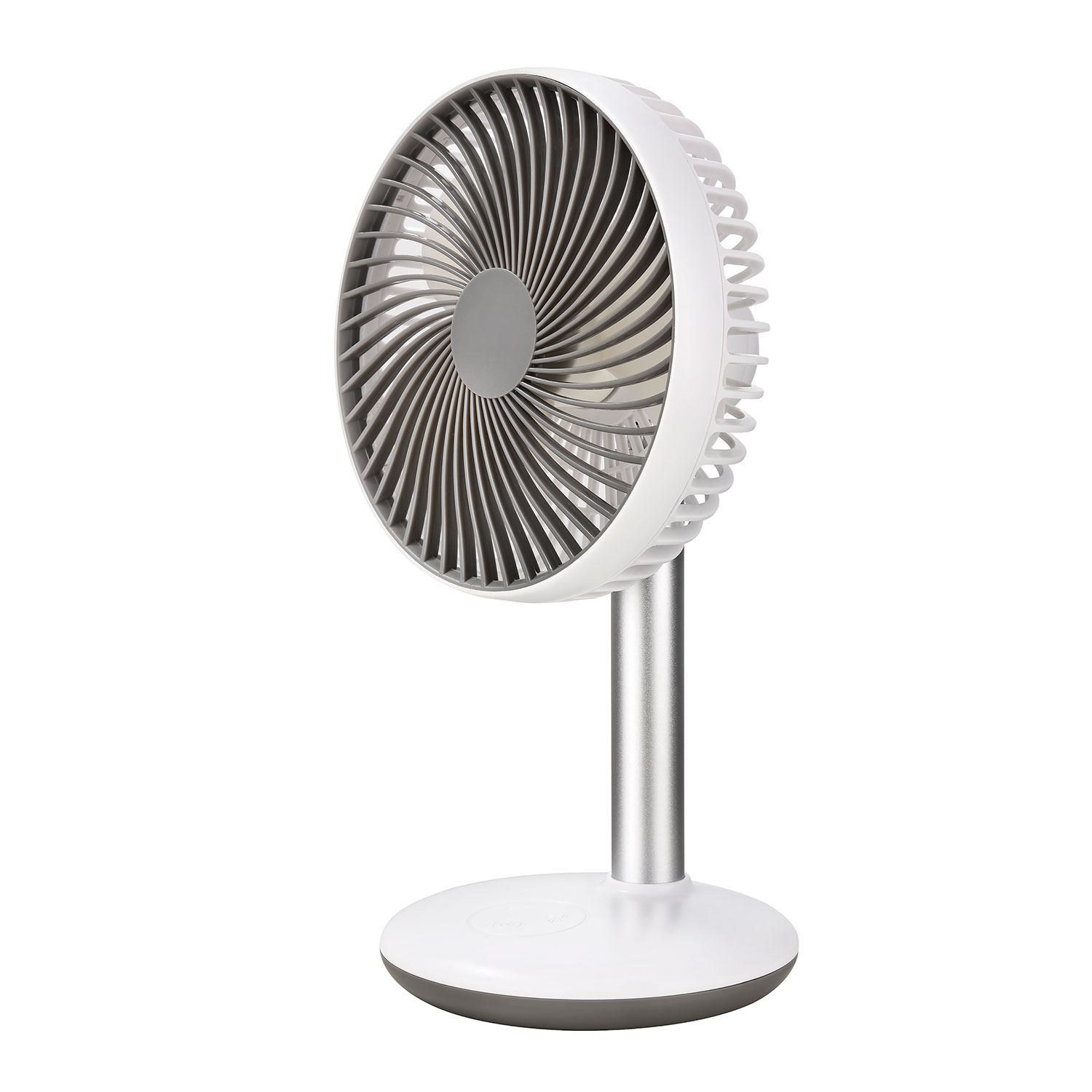 Tisch Ventilator COOL 17 cm mit 5 Volt Akku weiß 3 Stufen